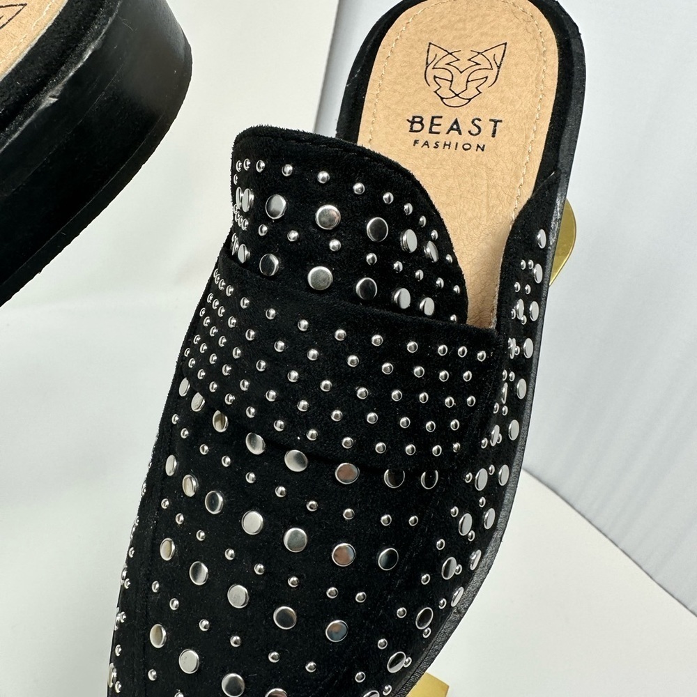 Like new Beast Fashion Velvet Studded mules - Picture 7 of 7